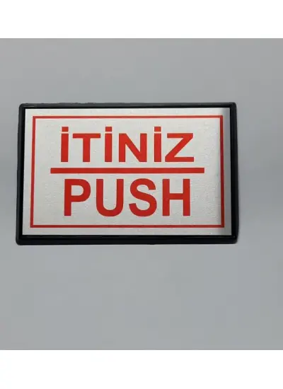 Push - İtiniz Yönlendirme Tabelası Yapışkanlı Büyük Boy 13 x 8 Cm