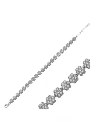 925 Ayar Gümüş Çiçek Bileklik