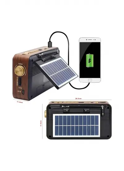 Helsinki Machine  Hs-320 Bt Radyo Solar Şarjlı Bt/usb/sd/aux/fm