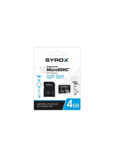 Syrox MC4 4GB Micro Sd Hafıza Kartı