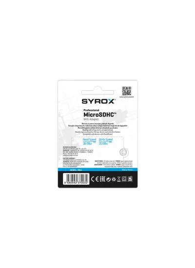 Syrox MC4 4GB Micro Sd Hafıza Kartı