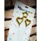 Vıp Gold Heart Candle2 Adet  Metalik Gold Kalpli Pasta Mumu 1 Adet Yıldız Mum