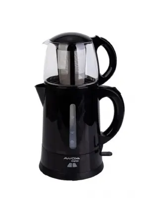 AWOX  2000 Watt Teaplus Elektrikli Cam Demlikli Çaycı Çay Makinesi 3100 Ml Siyah