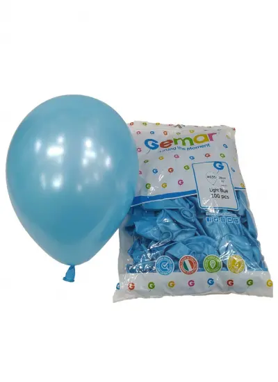 Gemar 100'lü  Metalik Light Blue Balon 28*11