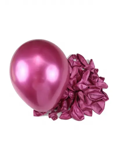 Gemar 100'lü Metalik Pink Rose Balon 13*5