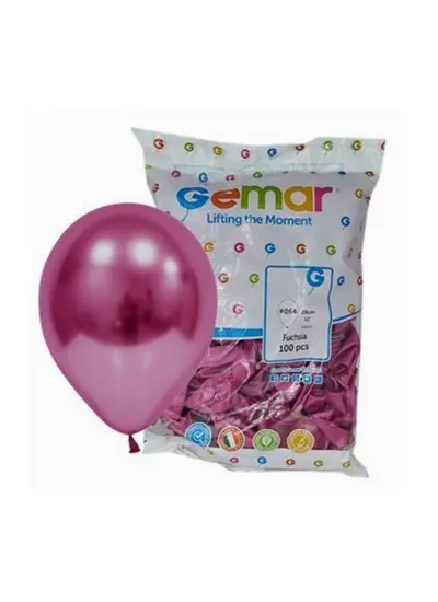 Gemar 100'lü Metalik Pink Rose Balon 13*5