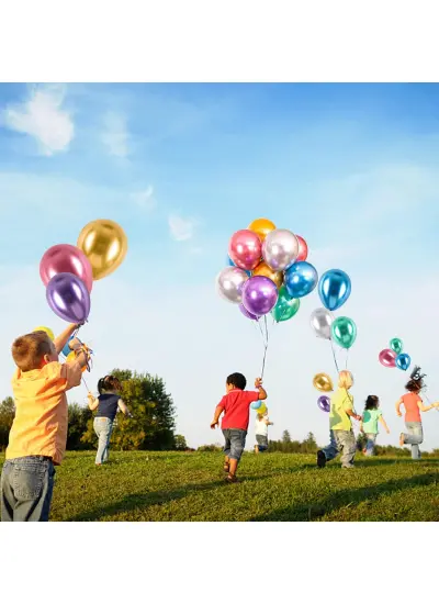 Gemar Metalik Balon Karışık Renk 100'LÜ Paket - 28*11