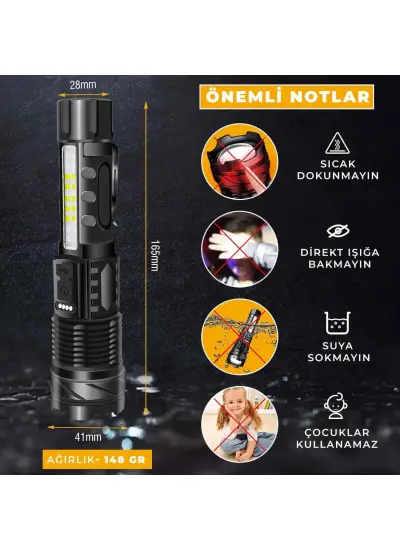 Onelight TG-02 480000 Lümen Şarj Edilebilir El Feneri