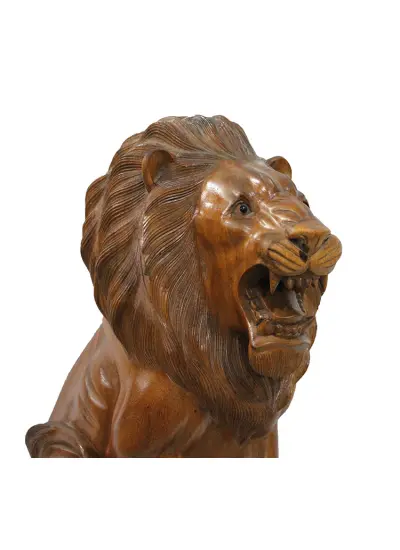 Ahşap Aslan Figürü 50 cm ST00037