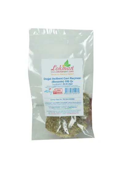 Asilbent Cavi Reçinesi Doğal Benzoin 100 Gr Paket