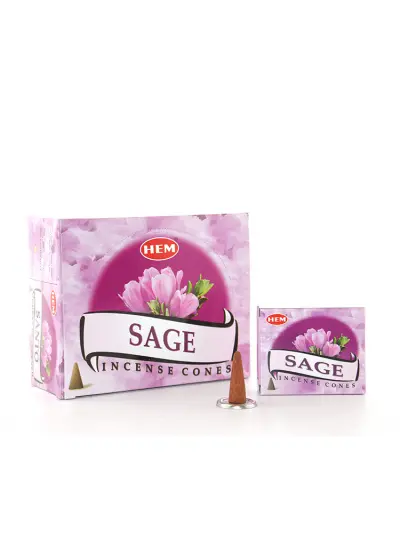 Sage Aromalı Konik Tütsü