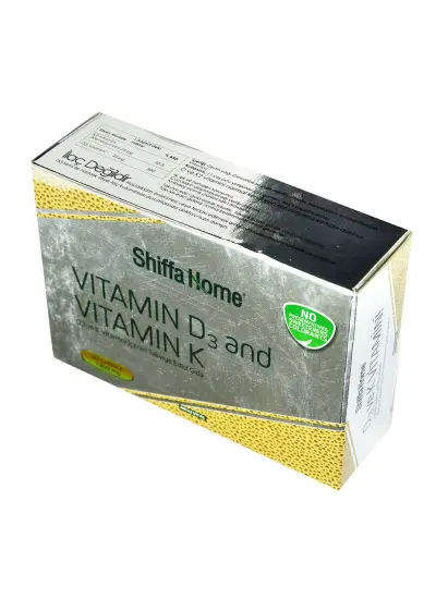 Shiffa Home D3 ve K Vitamini Yumuşak 1300 Mg x 30 Kapsül