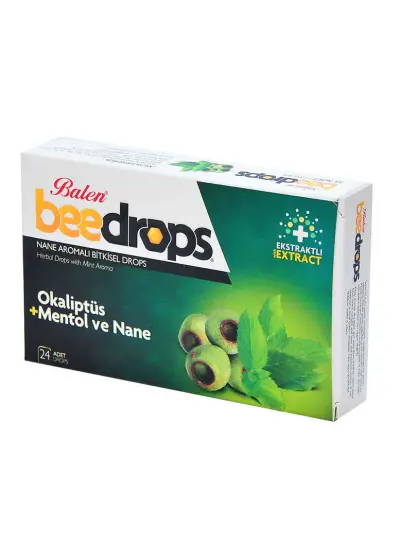 Nane Aromalı Bitkisel Drops 24Adet