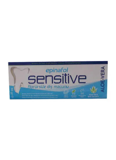 Diş Macunu Florürsüz Sensitive Aloe-Vera Özlü 90 Gr