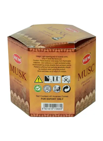 Geri Akış Şelale Misk Kokulu 40 Konik Tütsü - Musk Backflow Incense Cones