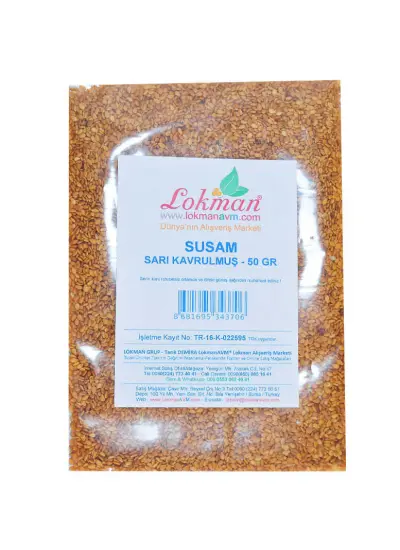 Susam Kavrulmuş Simitlik Sarı 50 Gr Paket