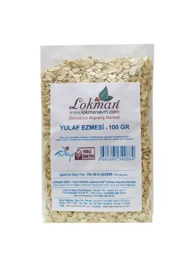 Yulaf Ezmesi Doğal 100 Gr Paket