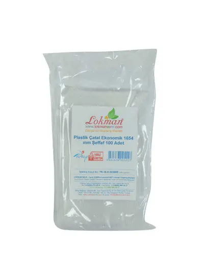 Plastik Çatal Ekonomik 1654 mm Şeffaf 100 Adet 1 Paket