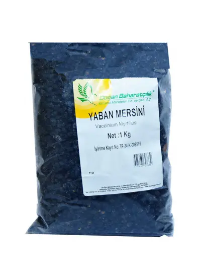 Doğal Acı Yaban Mersini Siyah 1000 Gr Paket