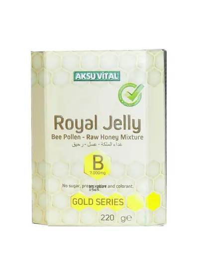 Arı Sütü Polen Bal Karışımı B 7.000 Mg Gold Seri 220 Gr