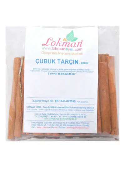 Tarçın Çubuk Doğal 80 Gr Paket