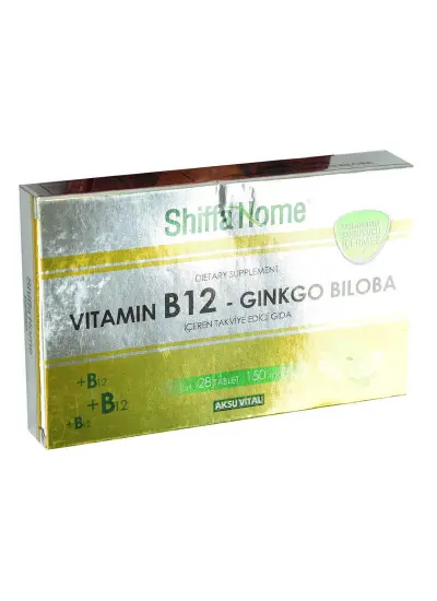 Shiffa Home Vitamin B12-Ginkgo Biloba 28 Tablet 150 Mg