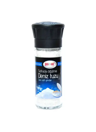 Cam Değirmenli Yemeklik Granül Çakıl Deniz Tuzu 110 Gr