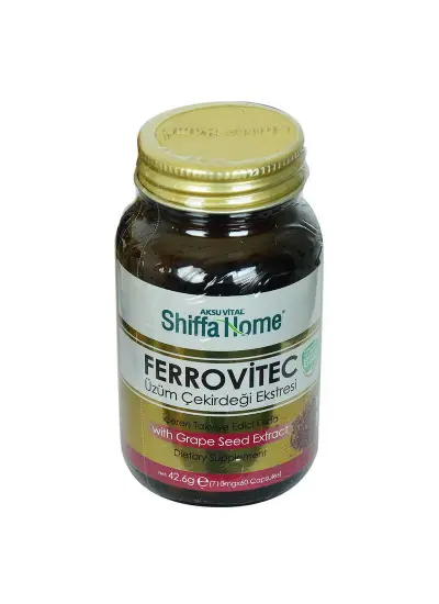 Shiffa Home Ferrovitec Üzüm Çekirdeği Ekstresi Diyet Takviyesi 710 Mg x 60 Kapsül