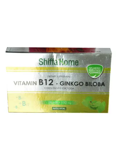 Shiffa Home Vitamin B12-Ginkgo Biloba 28 Tablet 150 Mg