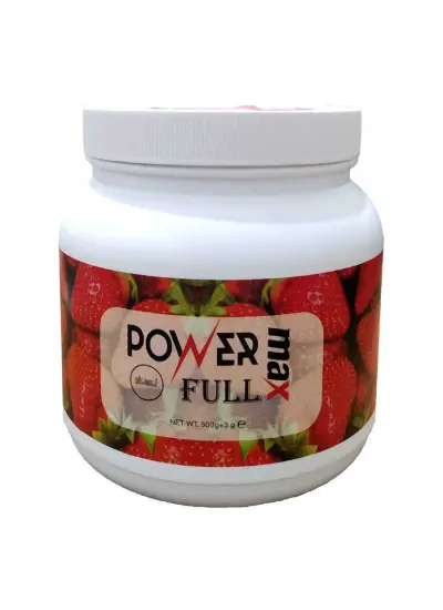 Power Max Full Keçiboynuzlu Çilekli Bitkisel Toz 500 Gr