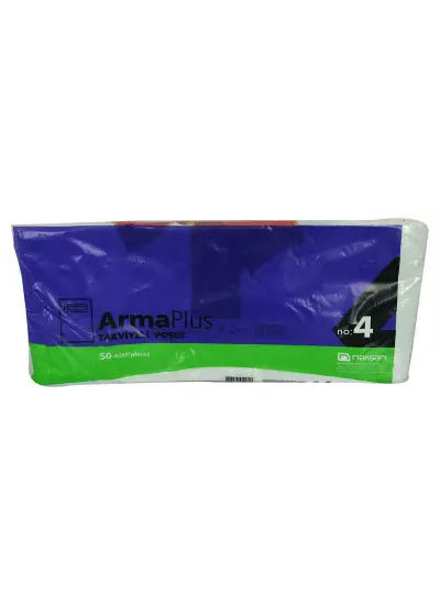 ArmaPlus Takviyeli Çanta Poşet Karma Desen Renk 40X50 50 Adet No:4