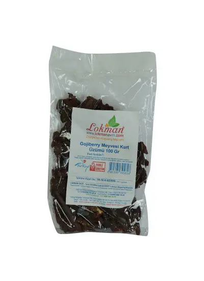 Gojiberry Meyvesi Kurt Üzümü Doğal 100 Gr Paket