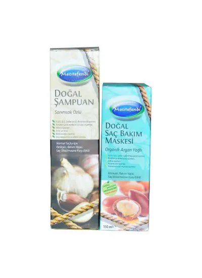 Sarımsak Şampuan 250 ML + Argan Yağlı Saç Maskesi 150 ML