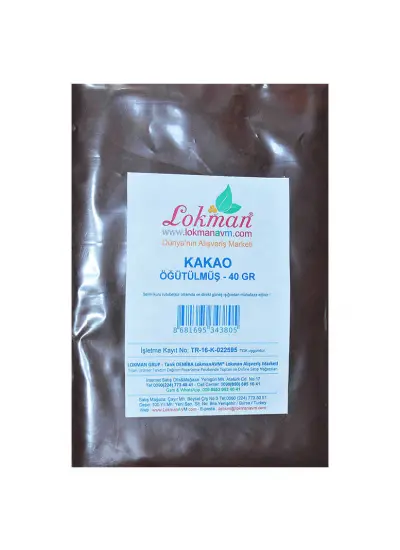 1. Sınıf Öğütülmüş Kakao Tozu 40 Gr Paket