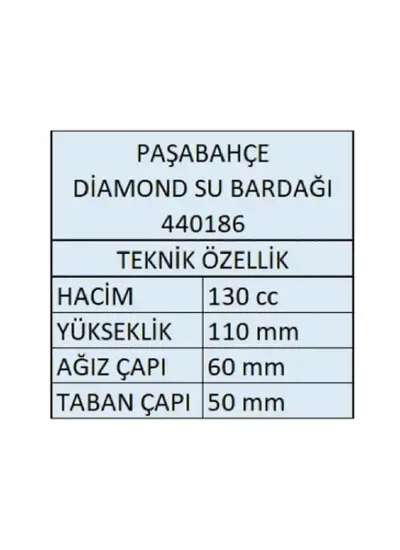 Paşabahçe Diamond Kahve Yanı Lüsterli Su Bardağı 120 Cc 6'lı