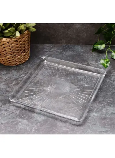 Paşabahçe Servis Tabağı 68683 Madlen Crystal Glass 24x24