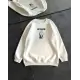 Kışlık Bisiklet Yaka Baskılı SweatShirt - Beyaz