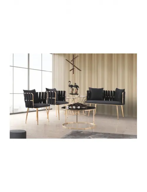 Modern Bekleme Odası Ofis Oturma Grubu Mobilyası (2+1+1)