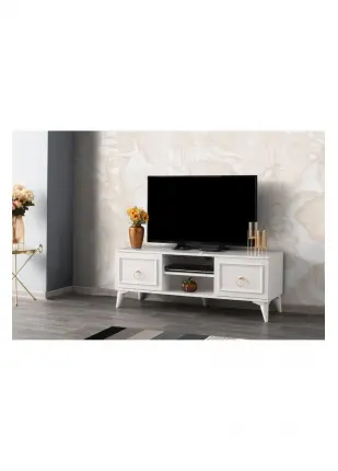 Modern Tarz Yüksek Ayaklı Tv Sehpası 130cm