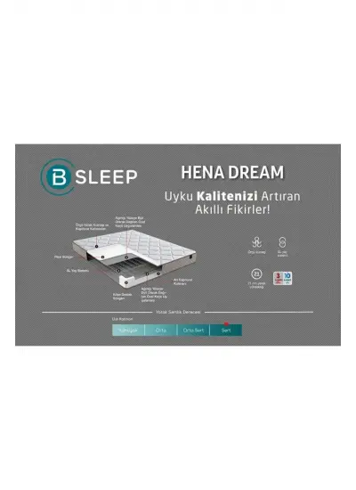 Hena Dream Yatak 150x200 Çift Kişilik