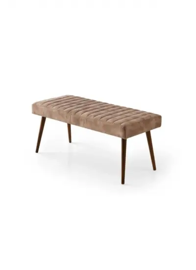 Mutfak Bank Bench Oturma Markiz 110cm Kahve Kumaş