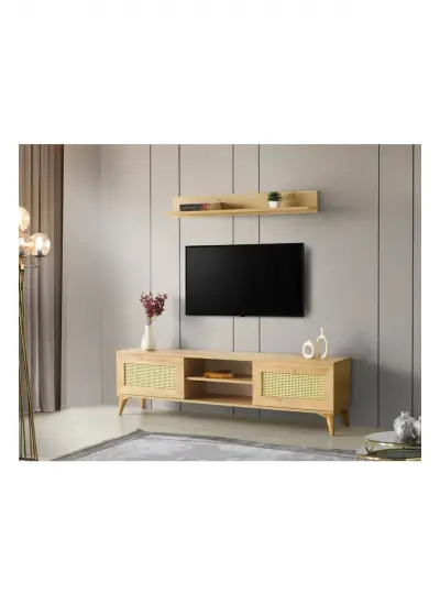 Safir Raflı Dolaplı Tv Ünitesi 180cm