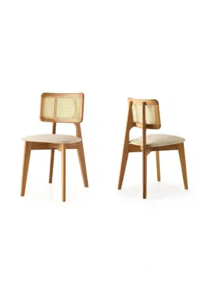 Zion Ahşap Ağaç Sandalye 2 Li Set