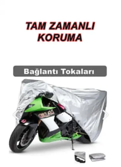 Yamaha Yzf R6 Uyumlu (Bağlantı Tokalı) 4 Mevsim Koruyan Motosiklet Brandası Gri