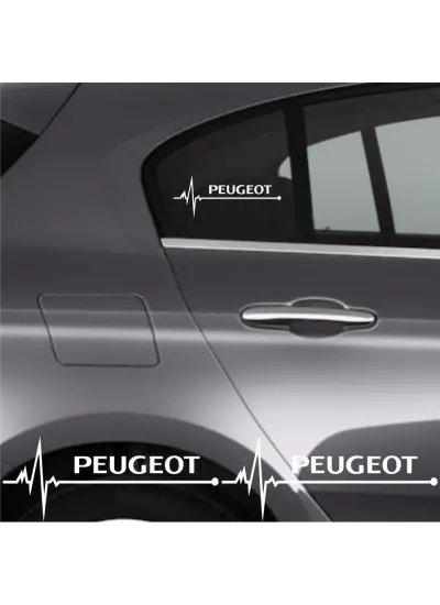 Peugeot Tüm Modelleri İçin Uyumlu Aksesuar Oto Ritim Sticker 2 Adet 20 x 9 Cm