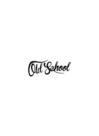 Old School Sticker Duvar Dekor Sticker 40 x 16 cm