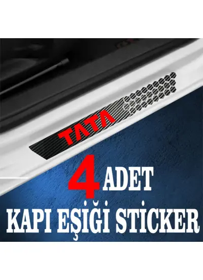 Tata özel Oto Kapı eşikleri Sticker Karbon 4 Adet