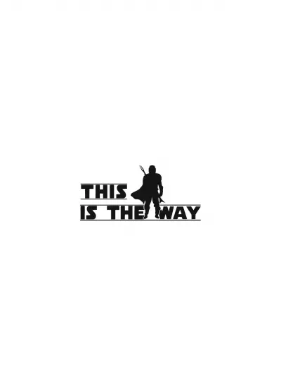 Star Wars This is the Way Sticker (Oto-Motor-Laptop-Duvar-Dekor) 20 x 10 cm