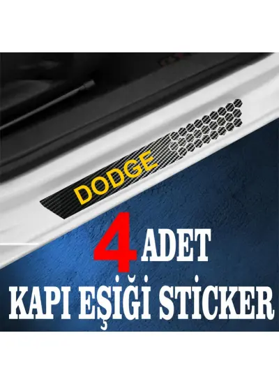 Dodge uyumlu  özel Oto Kapı eşikleri Sticker Karbon 4 Adet