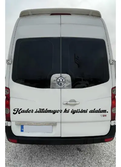 Oto Cam Yazı Sözleri Ticari-Servis-Dolmuş-Panelvan Uzun Sticker Model 9